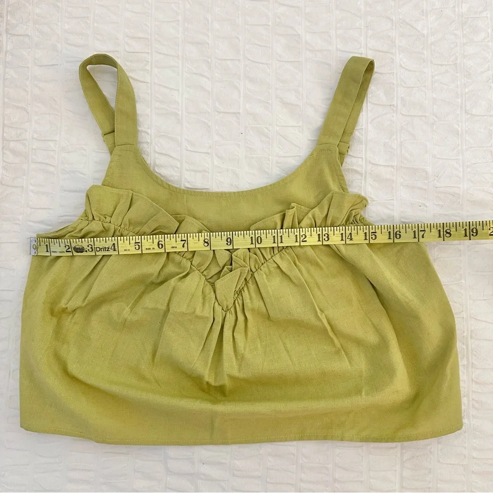NWT Native Youth Verdi Linen Ruffle Tank - Picture 7 of 9